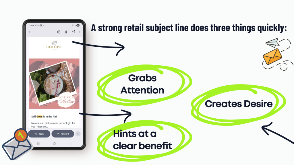 email subject line for retailers