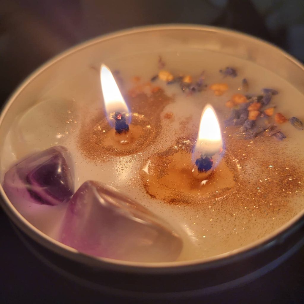 hlc stress free crystal candle 