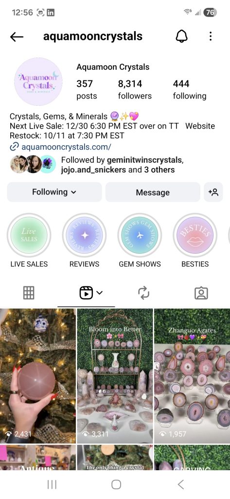 Example of Live Shopping